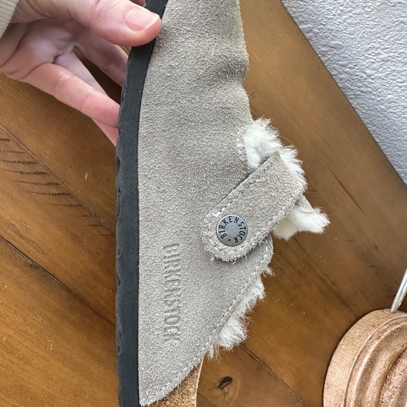 Birkenstock Gray Boston Shearling Clog - Picture 6 of 7